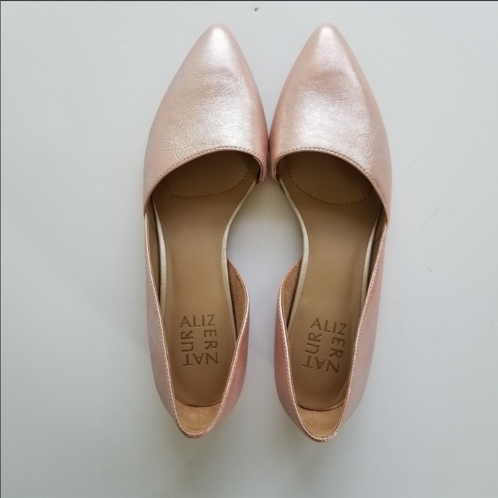 Naturalizer Point Flats Pink Metallic